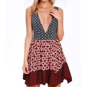 Lulu’s La Vie en Roses Dress NWT